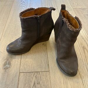 Lucky Brand Dark Brown Ankle Booties